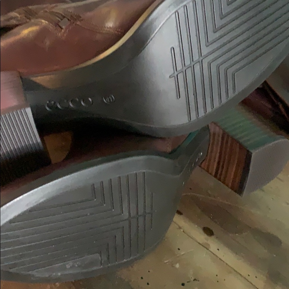 NWOT SIZE 10 - ECCO Leather Shape 55 Stacked Heel Tall Boot - Picture 11 of 11